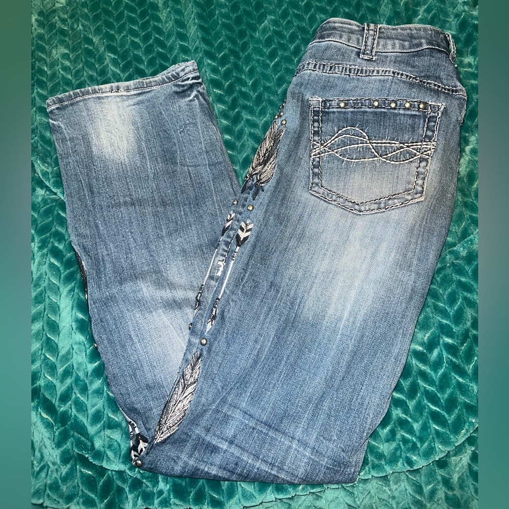 COWGIRL TUFF BRAVE WINGS SILVER JEANS